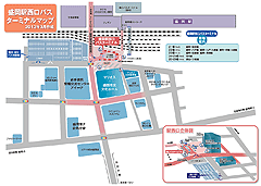 盛岡駅西口周辺マップ